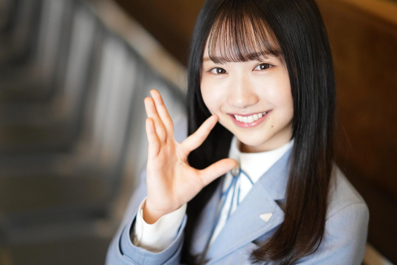 日向坂46藤嶌果歩のかわいく無邪気な笑顔に引き込まれました（撮影・横山健太）