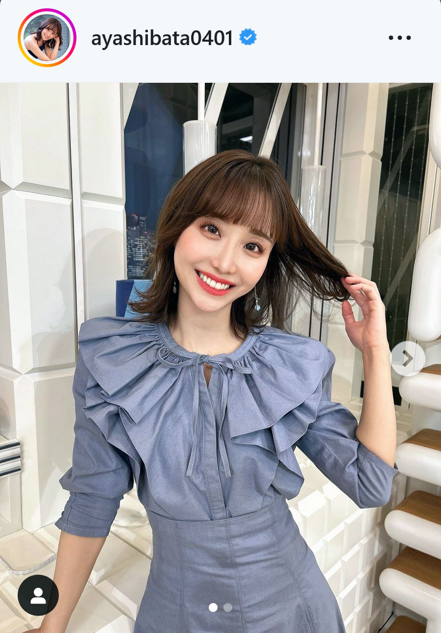 柴田阿弥アナのインスタグラムより
