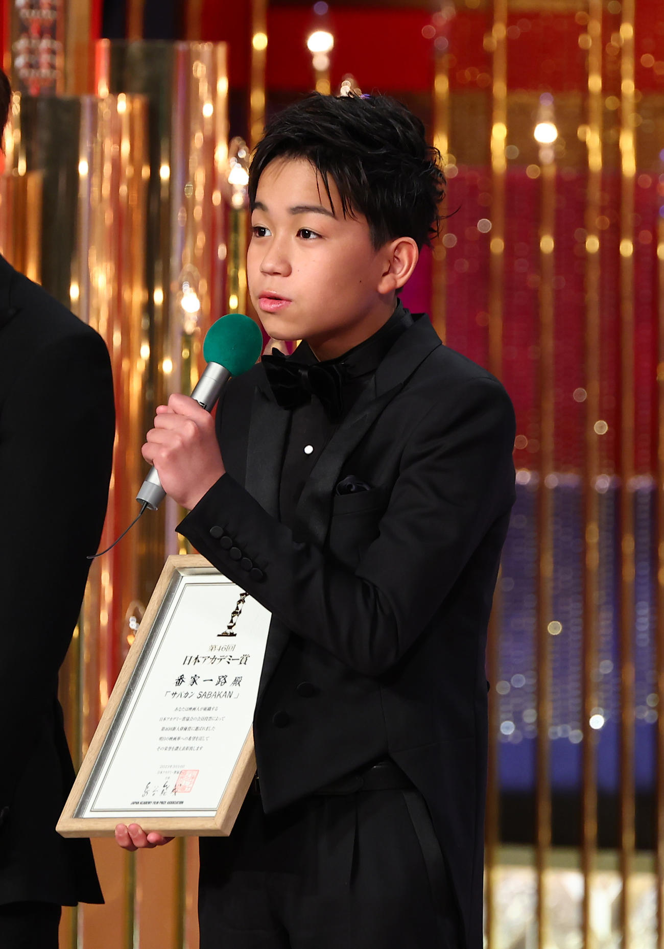 第46回日本アカデミー賞　新人俳優賞を受賞した番家一路（代表撮影）