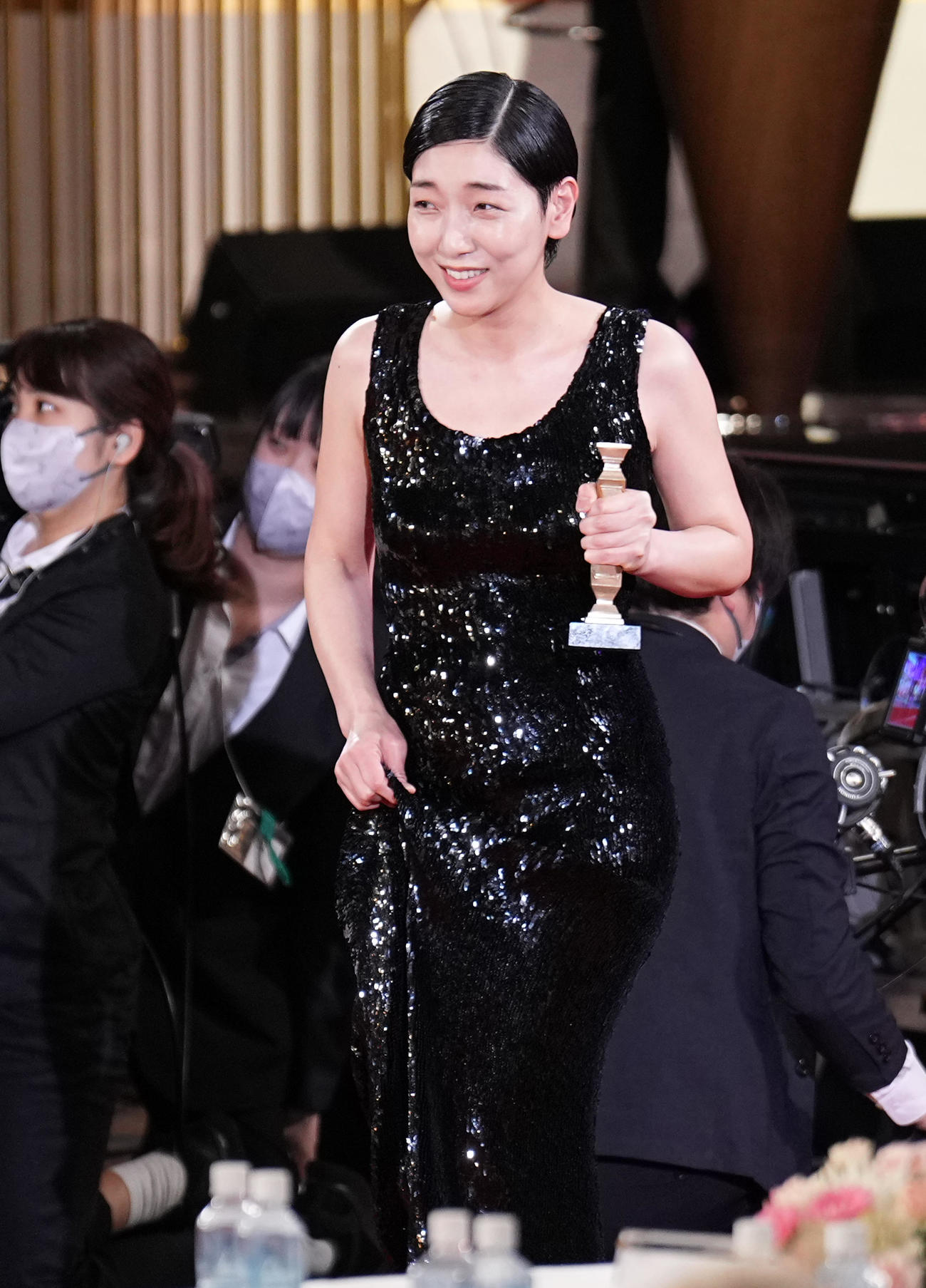 最優秀助演女優賞を受賞した安藤サクラ（代表撮影）