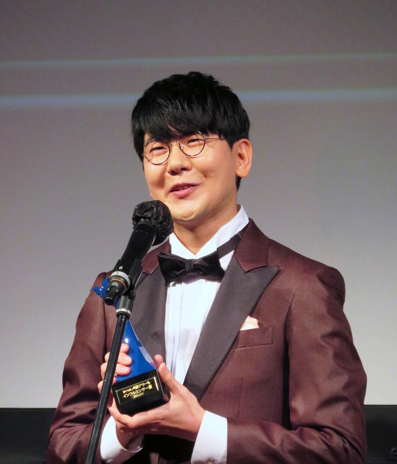 第17回声優アワードでインフルエンサー賞を受賞した花江夏樹（撮影・村上幸将）
