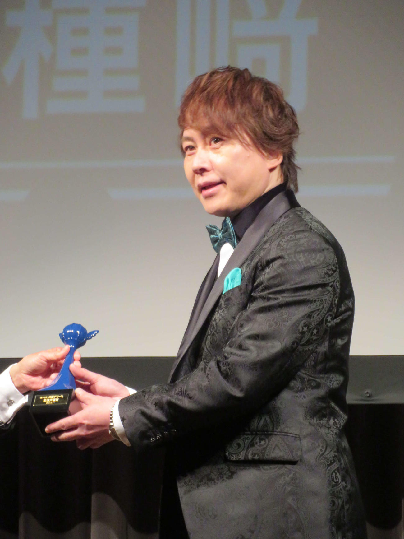 第17回　声優アワードで助演声優賞を受賞した置鮎龍太郎（撮影・村上幸将）