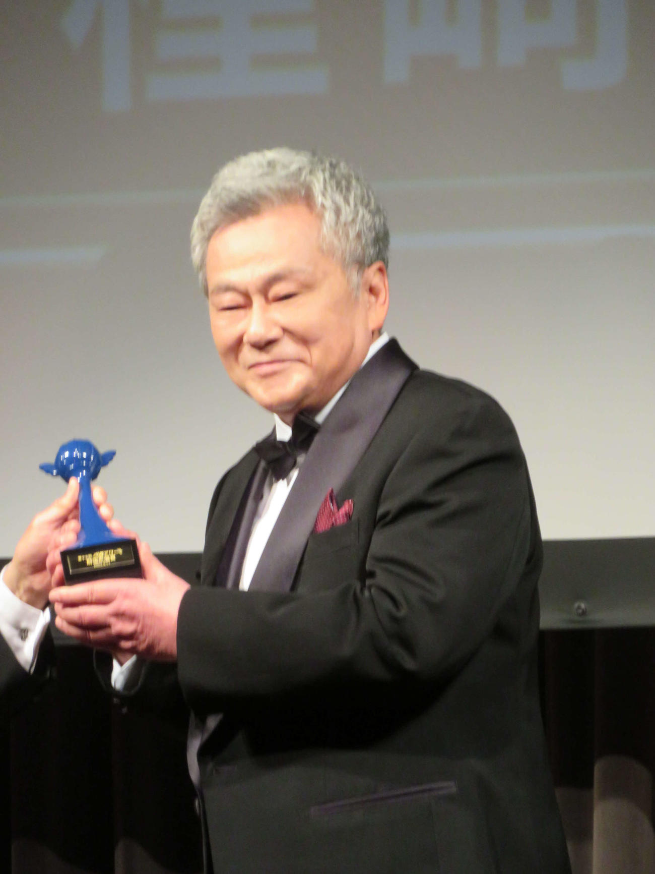 第17回　声優アワードで助演声優賞を受賞した池田秀一（撮影・村上幸将）