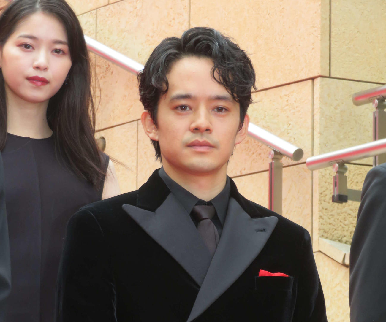 映画「シン・仮面ライダー」プレミア上映レッドカーペットに登壇した池松壮亮（撮影・村上幸将）
