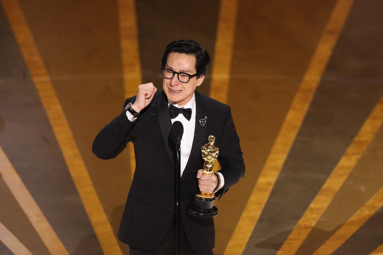 アカデミー賞　助演男優賞を受賞したキー・ホイ・クァン（ロイター）