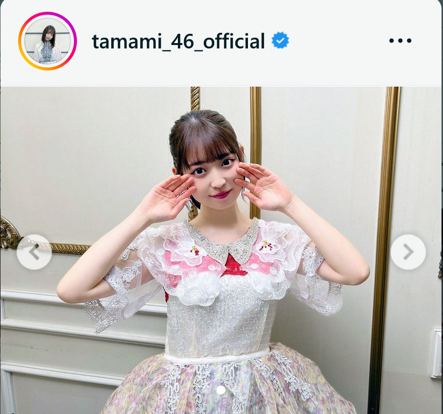 乃木坂46阪口珠美のインスタグラムより
