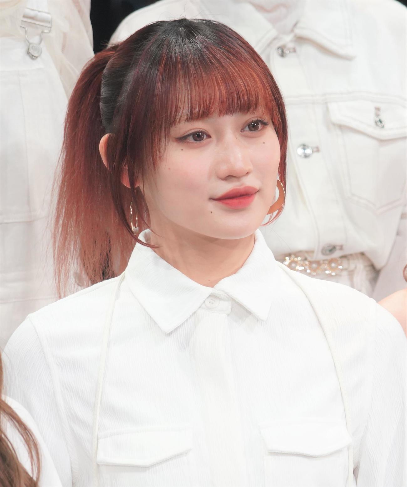 新アルバム「BIG LOVE」の発売記念イベントを開催したアンジュルム佐々木莉佳子（撮影・佐藤成）