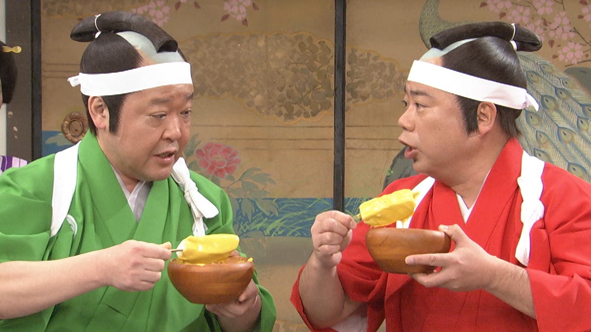 「ドリフ＆志村けんのバカ殿様　豪華絢爛！笑いの春祭りSP」に出演する上島竜兵さん（左）、出川哲朗（C）フジテレビ