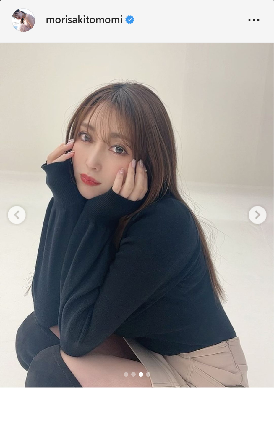 森咲智美のインスタグラムより