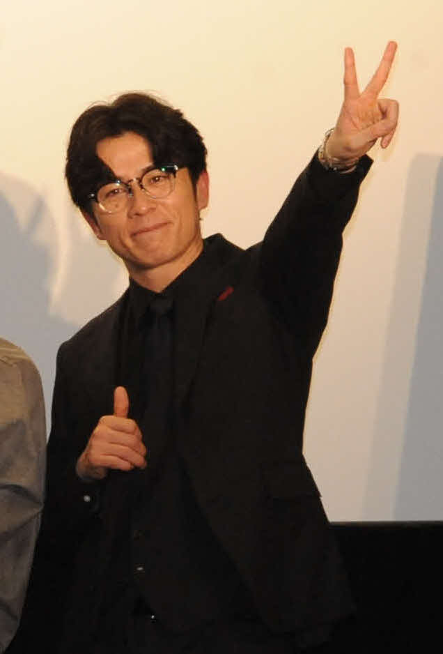 映画「赦し」の初日舞台あいさつに出席した藤森慎吾（撮影・松尾幸之介）
