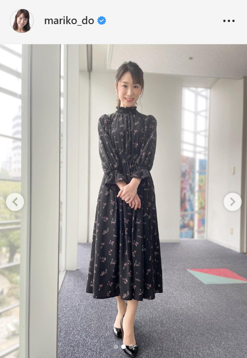 テレビ朝日の堂真理子アナウンサーのインスタグラムから