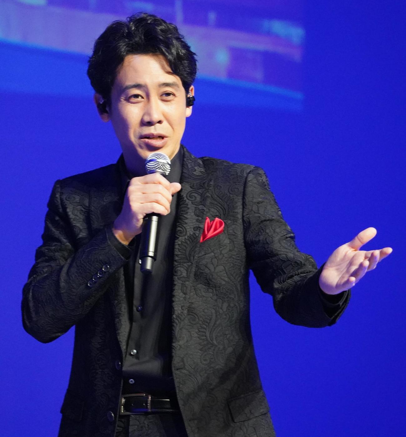 ミュージカル映画「シング・フォー・ミー、ライル」のスペシャルイベントに出席した、大泉洋（撮影・佐藤勝亮）