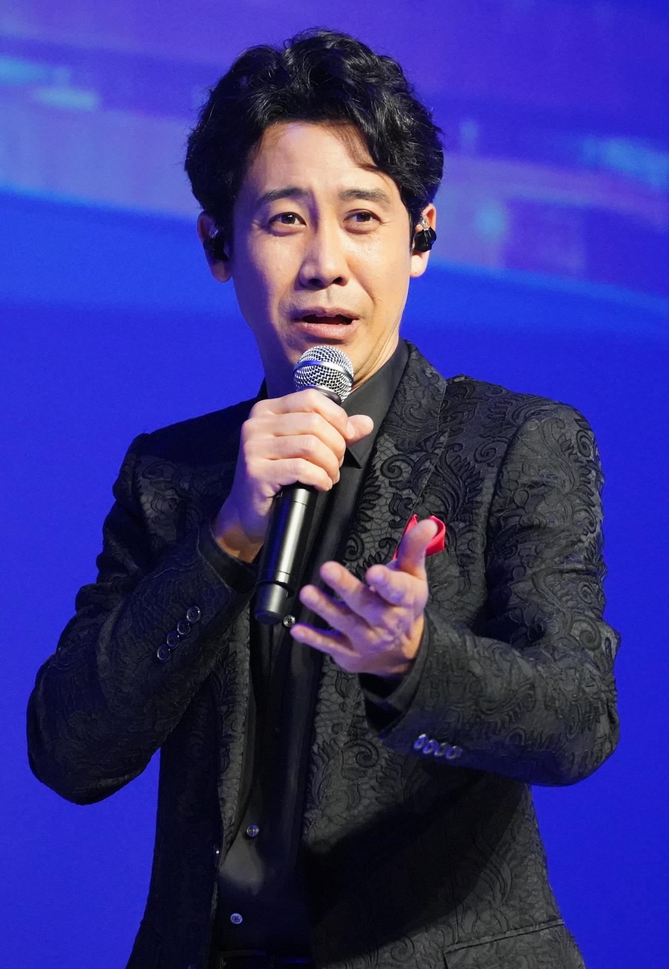 ミュージカル映画「シング・フォー・ミー、ライル」のスペシャルイベントに出席した、大泉洋（撮影・佐藤勝亮）
