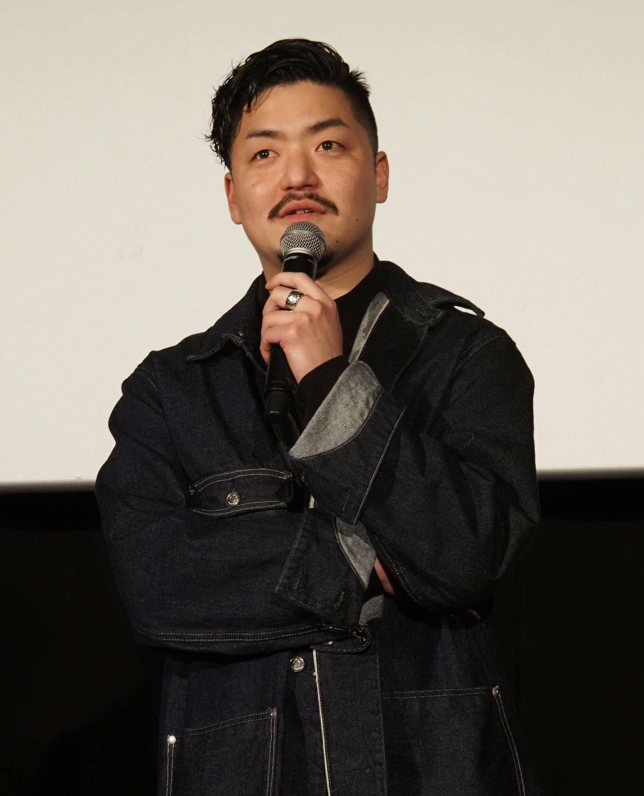 アニメ映画「BLUE GIANT」ティーチインイベントに出席したサックス奏者の馬場智章（撮影・遠藤尚子）