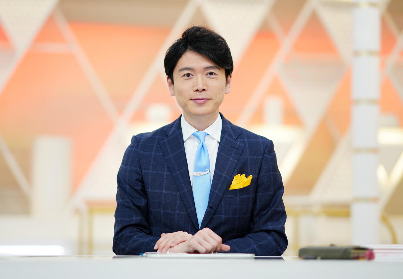 報道番組「Nスタ」のメインキャスターを務めるTBS井上貴博アナウンサー（2022年4月撮影）