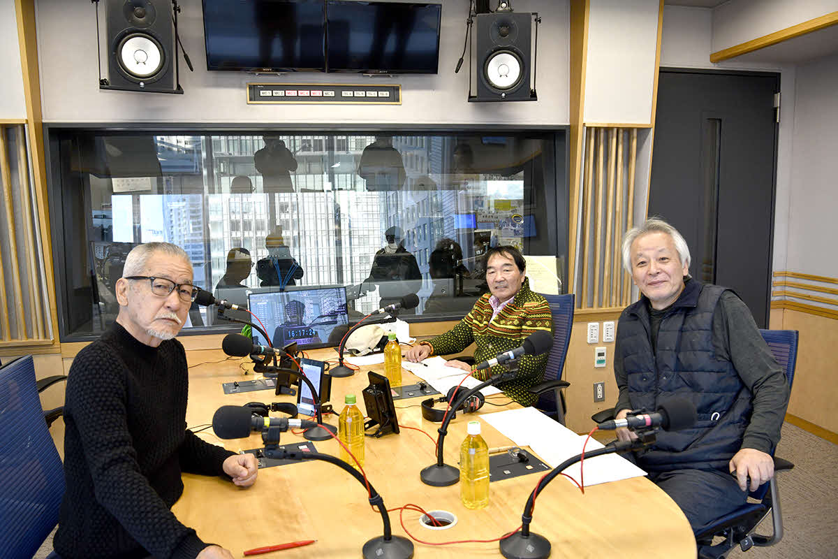 文化放送の特番「SAYONARAシティボーイズ」でコントを披露する左から大竹まこと、きたろう、斉木しげる