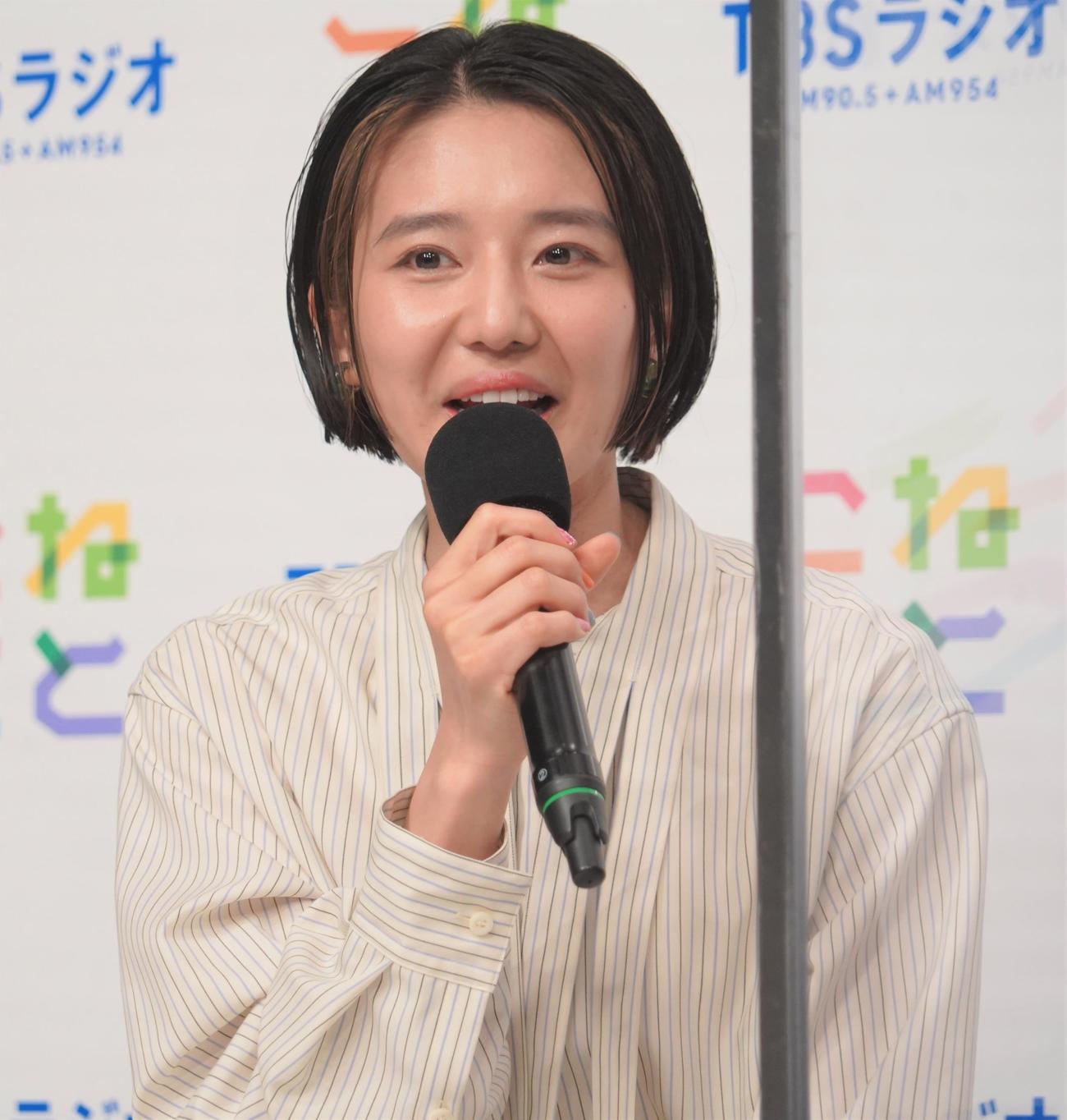 4月スタートのTBSラジオ新番組「こねくと」でパーソナリティーを務める石山蓮華（撮影・佐藤成）
