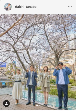 日本テレビ田辺大智アナウンサーのインスタグラムから