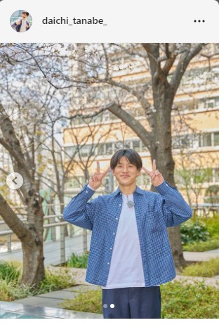 日本テレビ田辺大智アナウンサーのインスタグラムから