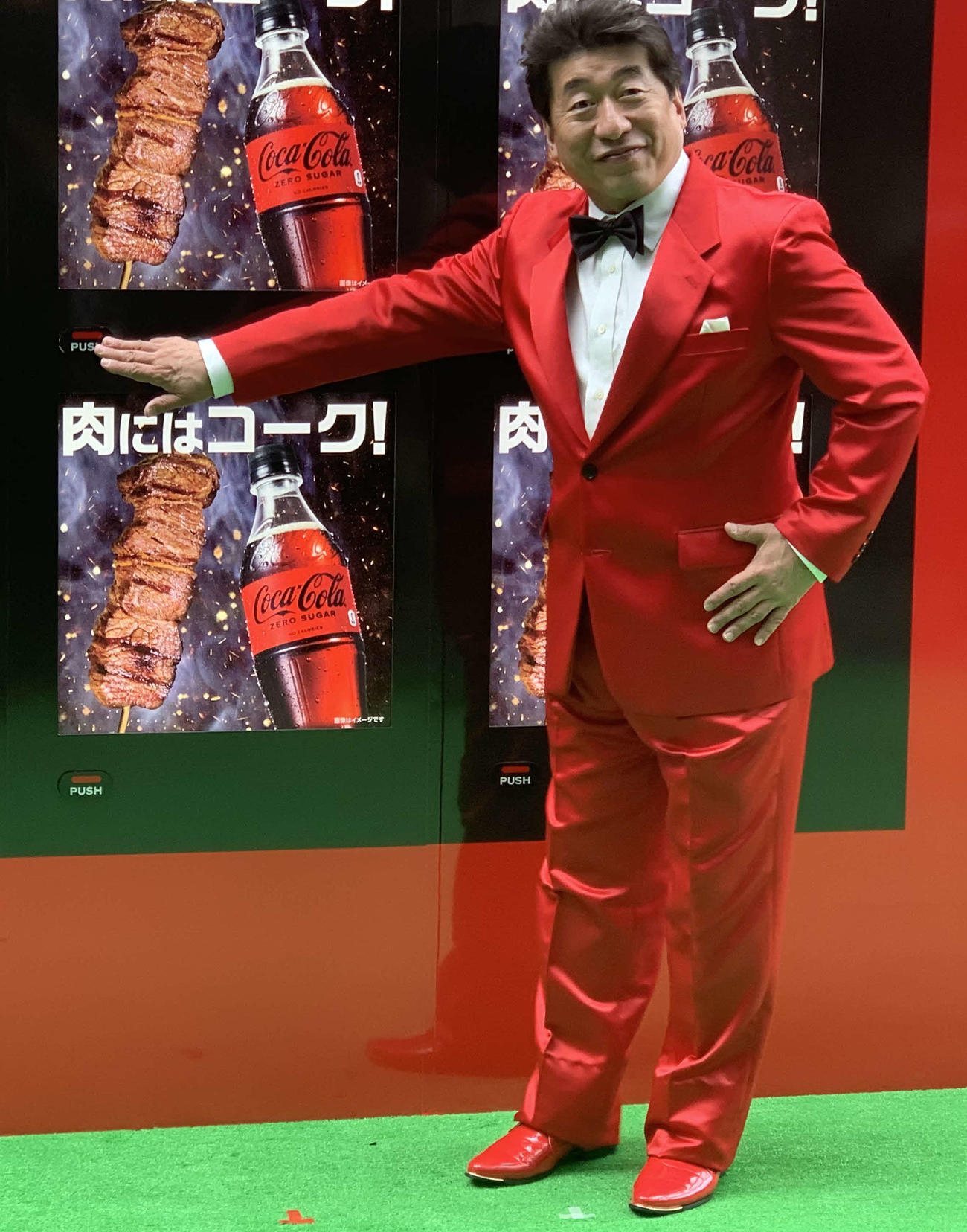試食会に出席した寺門ジモン（撮影・松尾幸之介）