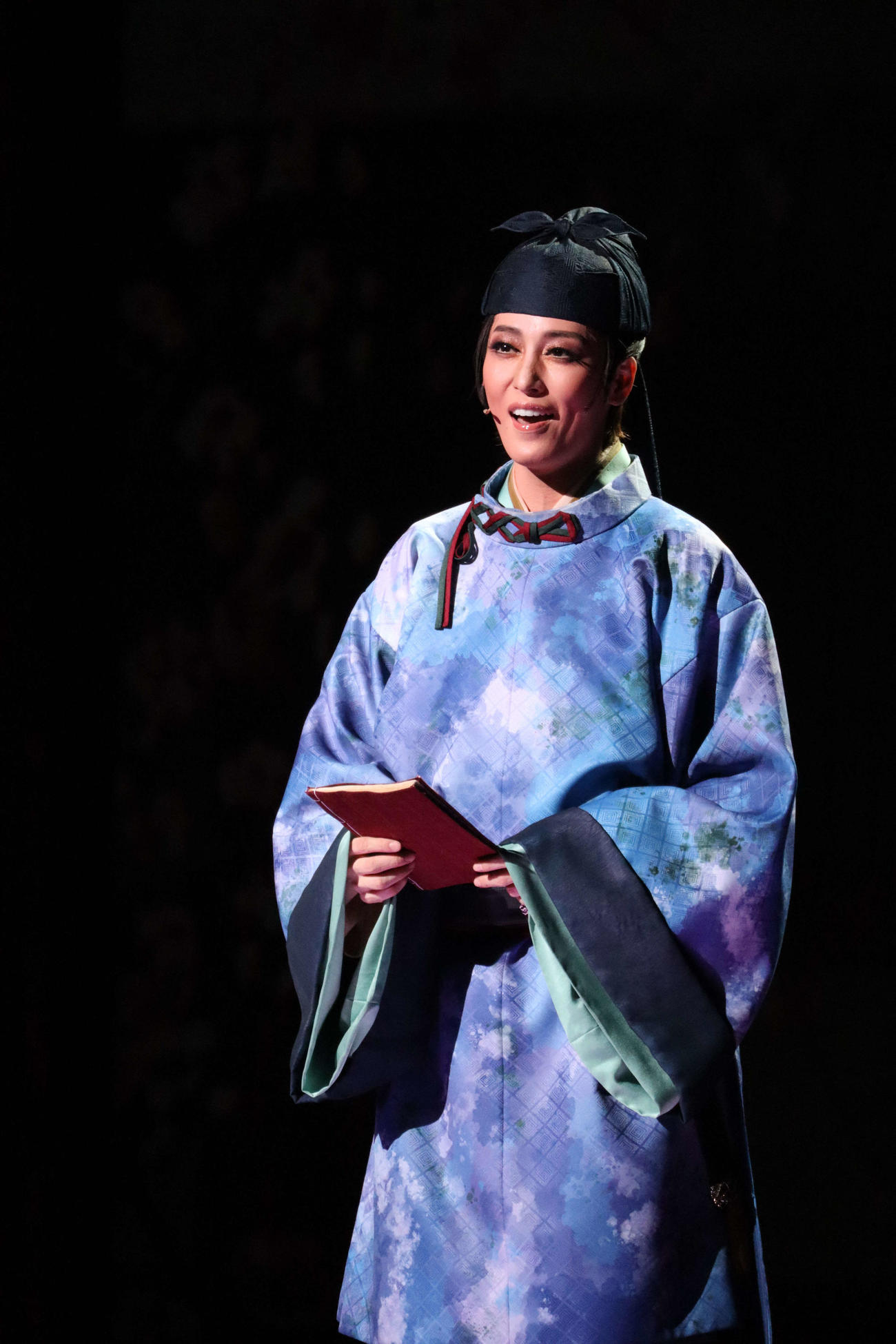 「応天の門　－若き日の菅原道真の事－」で菅原道真を演じる月城かなと（撮影・小林千穂）