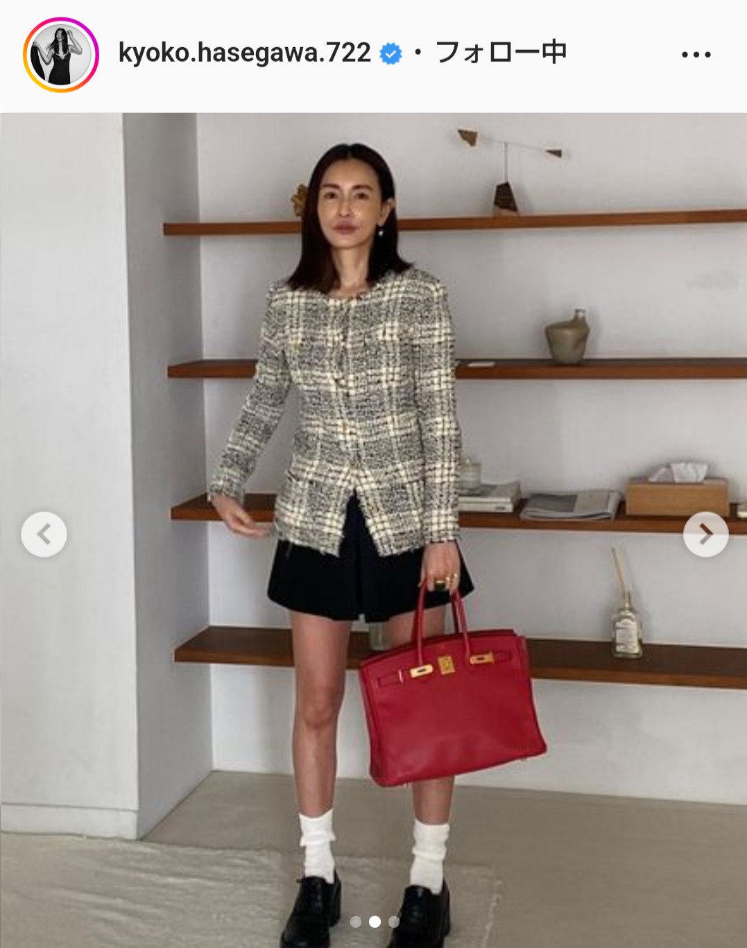 長谷川京子のインスタグラムから