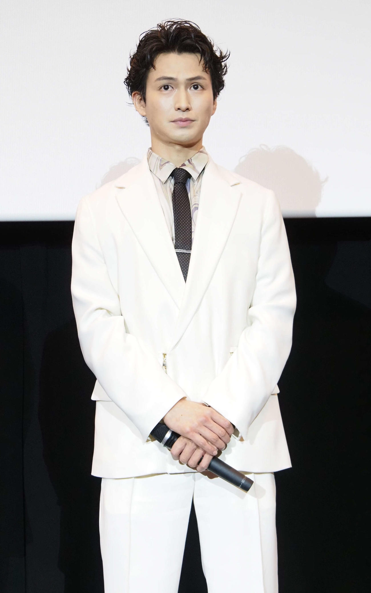 映画「仁義なき幕末－龍馬死闘編－」公開初日舞台あいさつに出席した松田凌（撮影・遠藤尚子）
