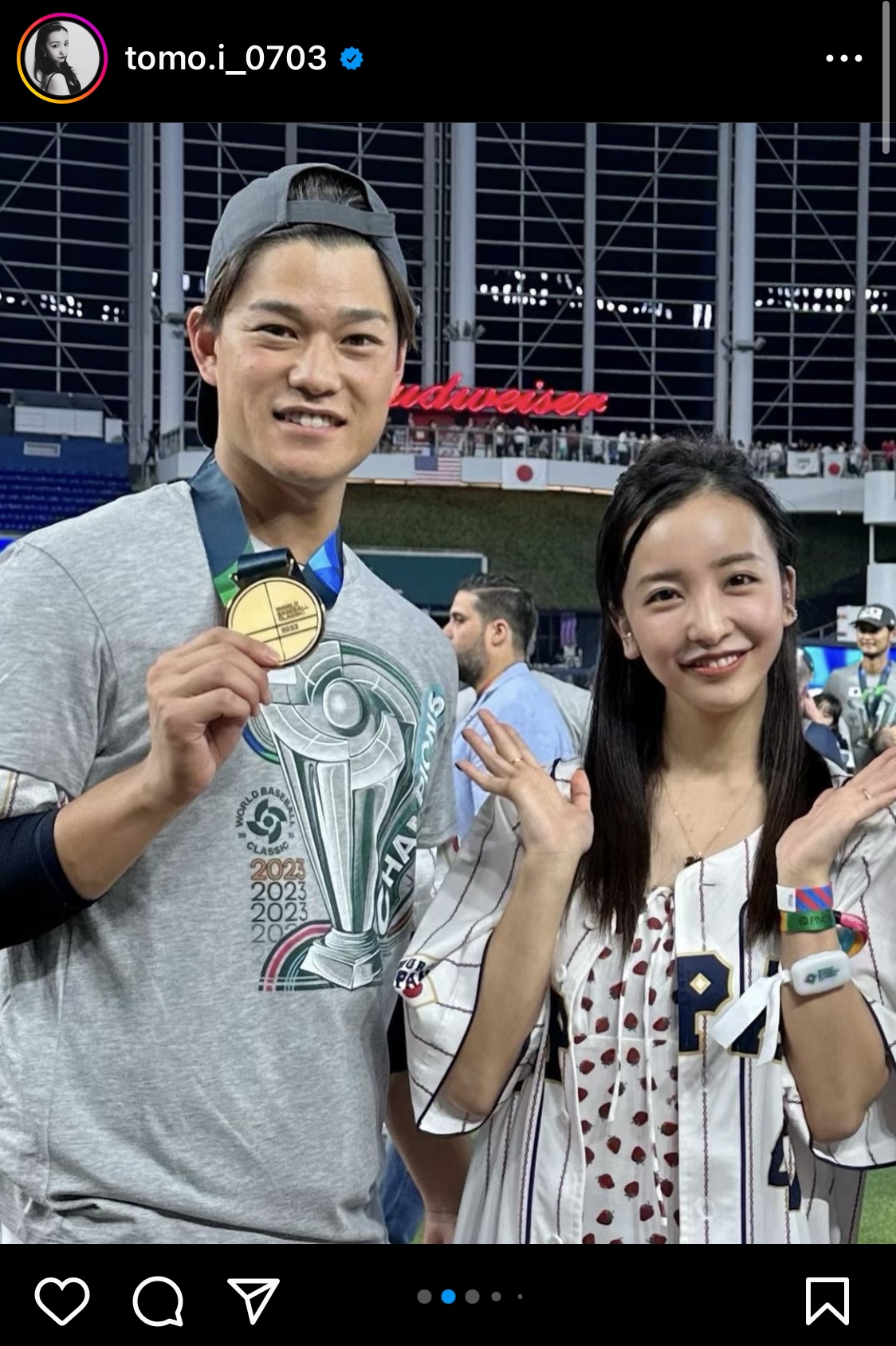 板野友美のインスタグラムから