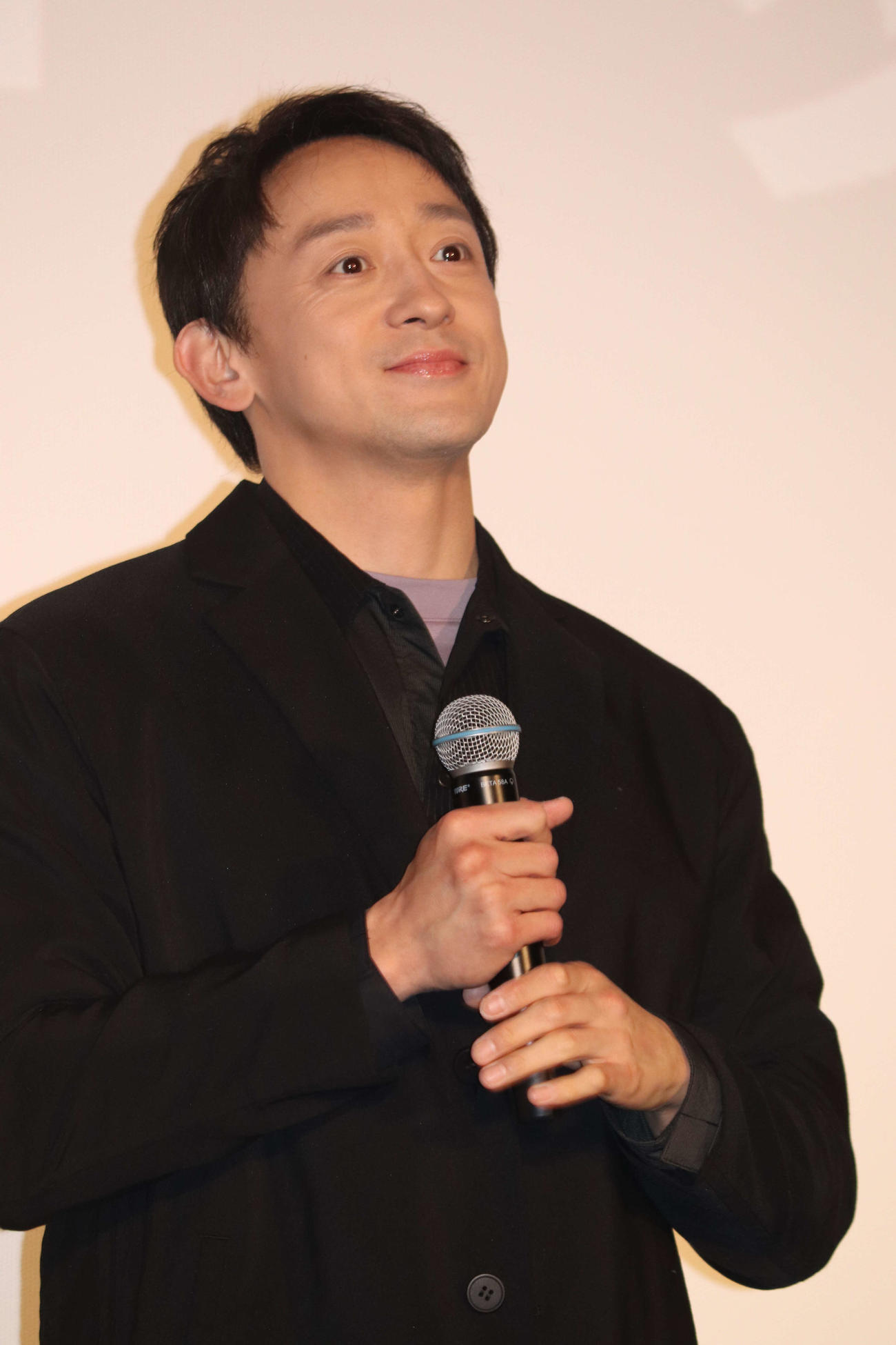 映画「長ぐつをはいたネコと9つの命」舞台あいさつに登壇した山本耕史（撮影・加藤理沙）