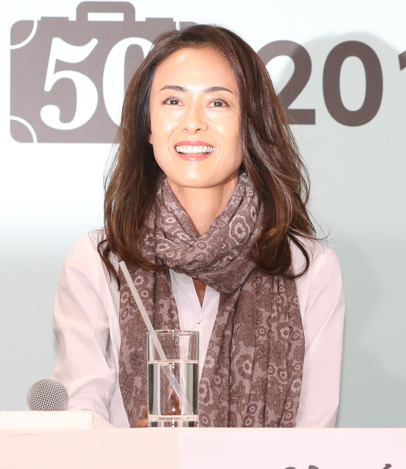「男はつらいよ50　おかえり、寅さん」製作発表会見で笑顔を見せる後藤久美子（18年10月撮影）