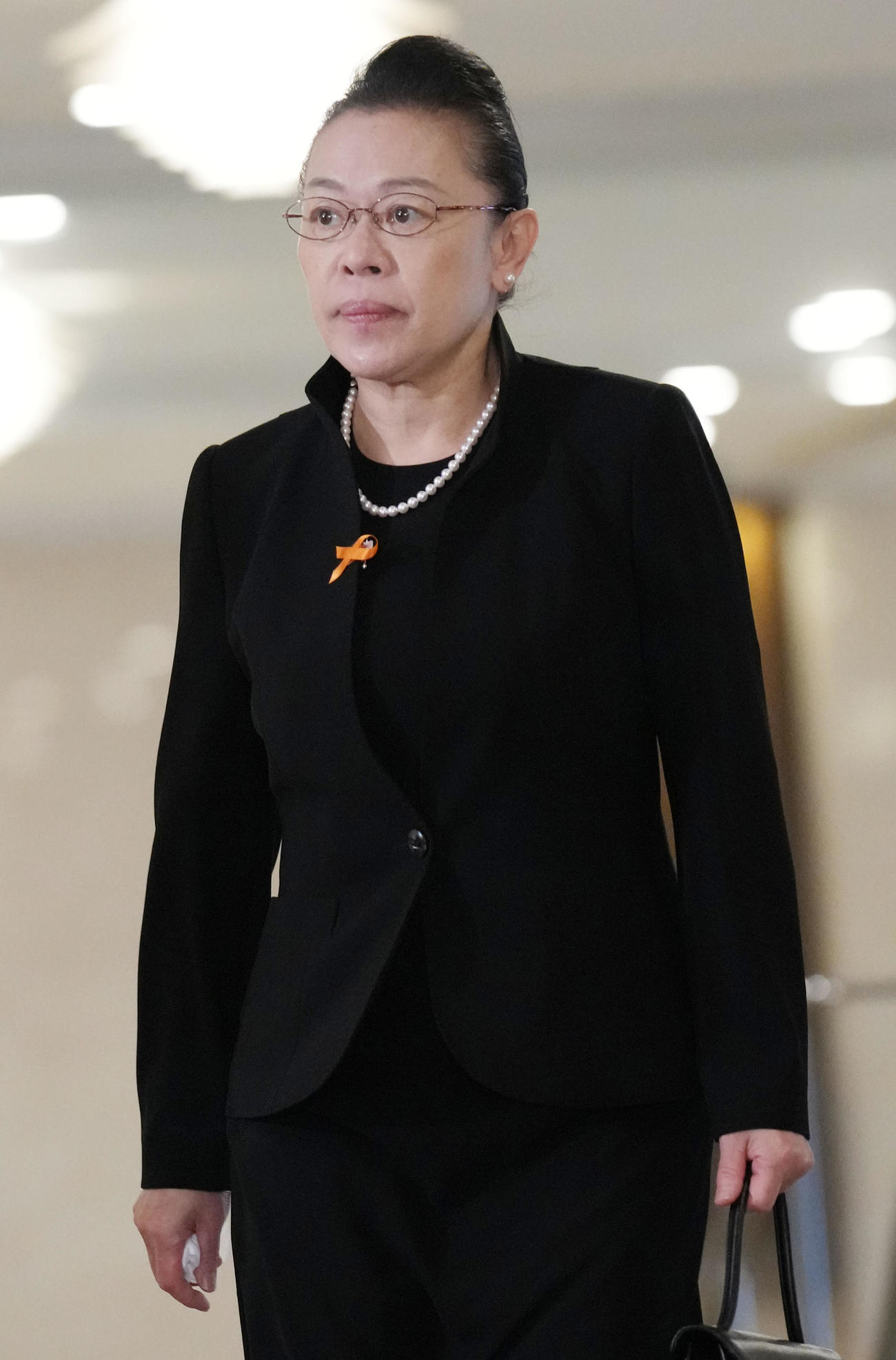 渡辺徹さんのお別れの会に参列する柴田理恵（撮影・狩俣裕三）