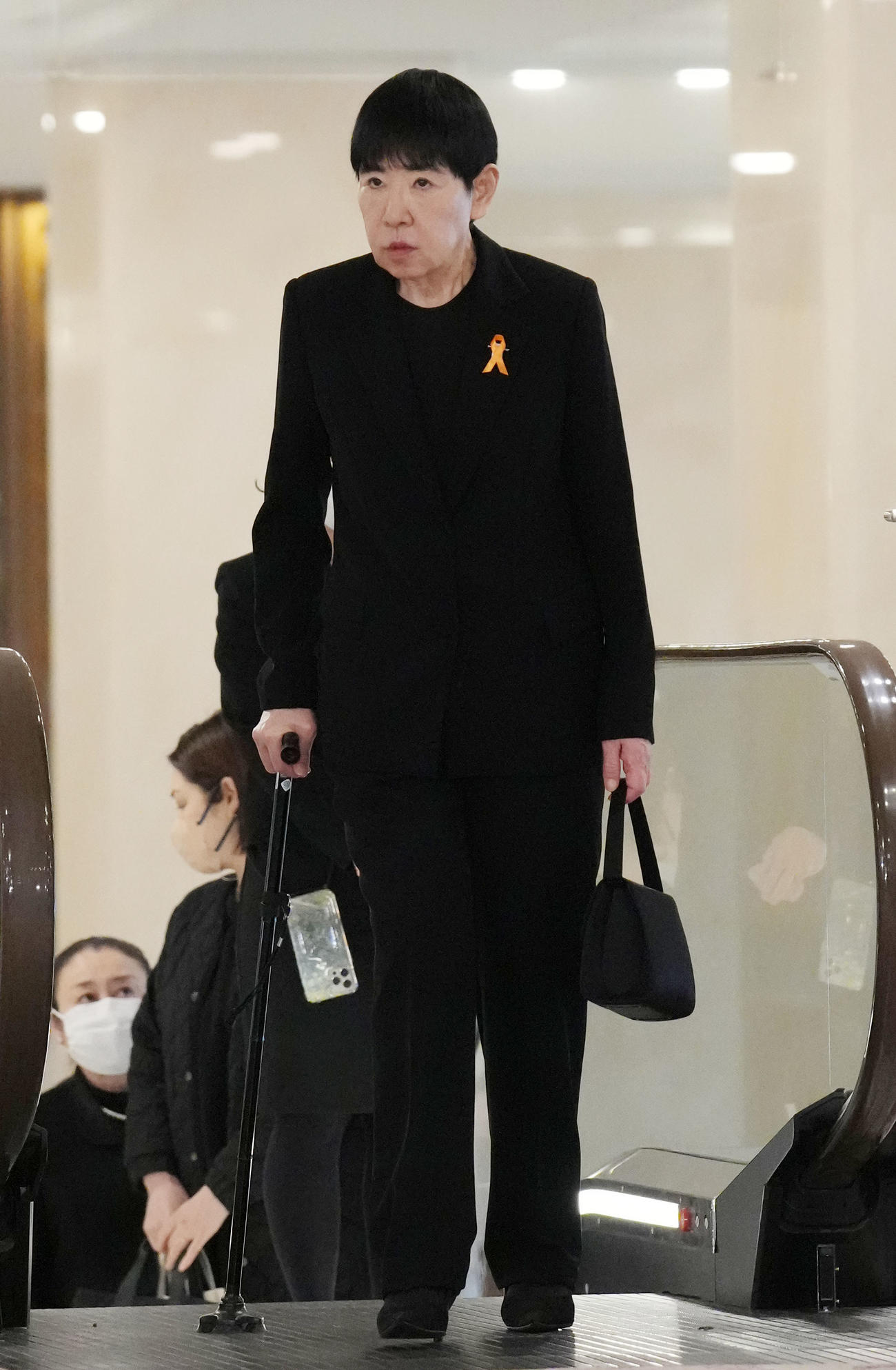渡辺徹さんのお別れの会に参列する和田アキ子（撮影・狩俣裕三）