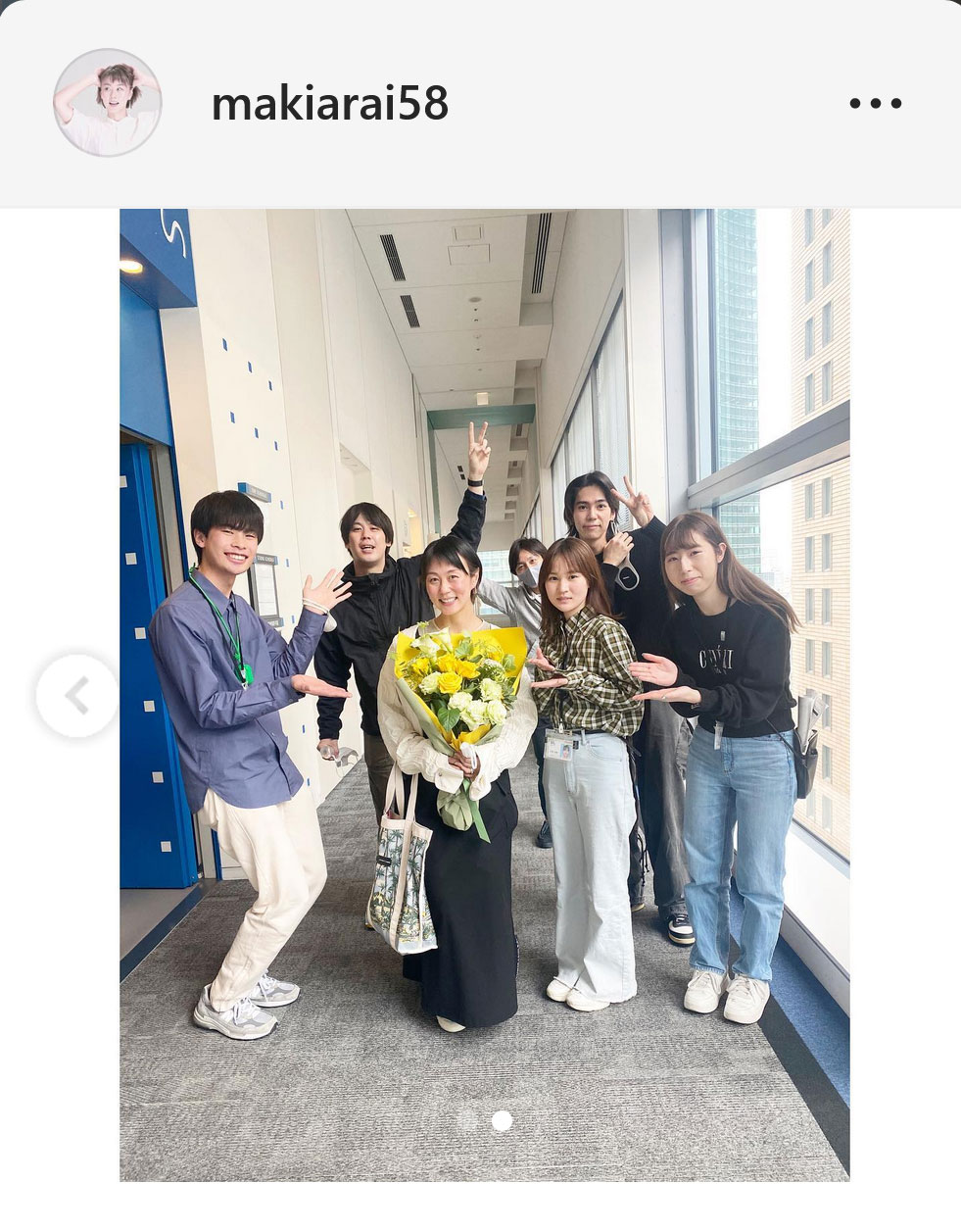 新井麻希（インスタグラムから）