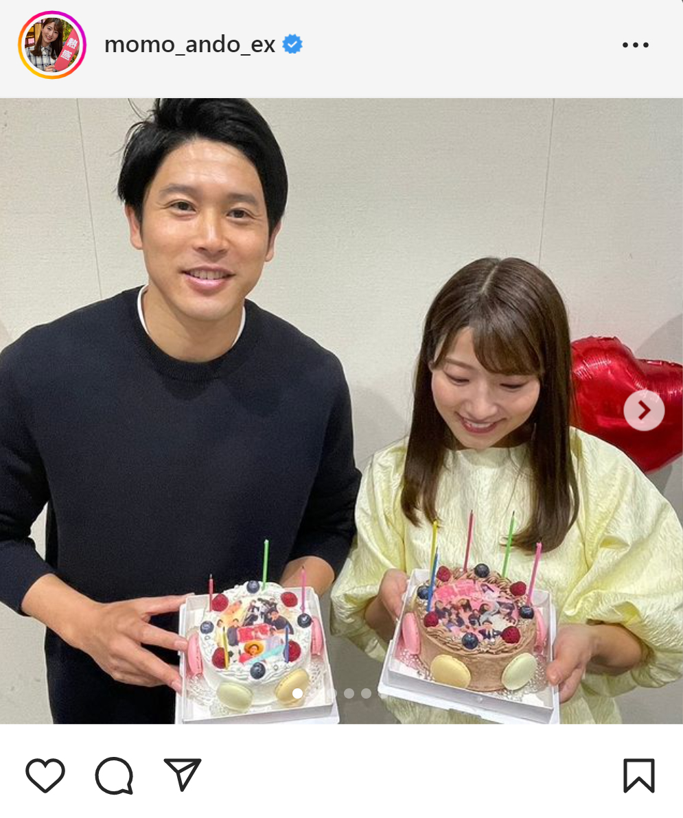 安藤萌々アナのインスタグラムから