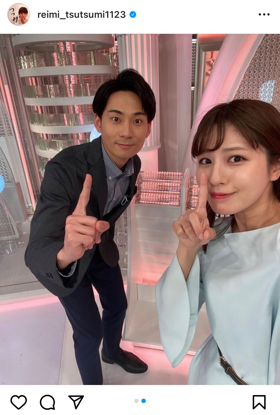フジテレビ堤礼実アナウンサー・インスタグラムから
