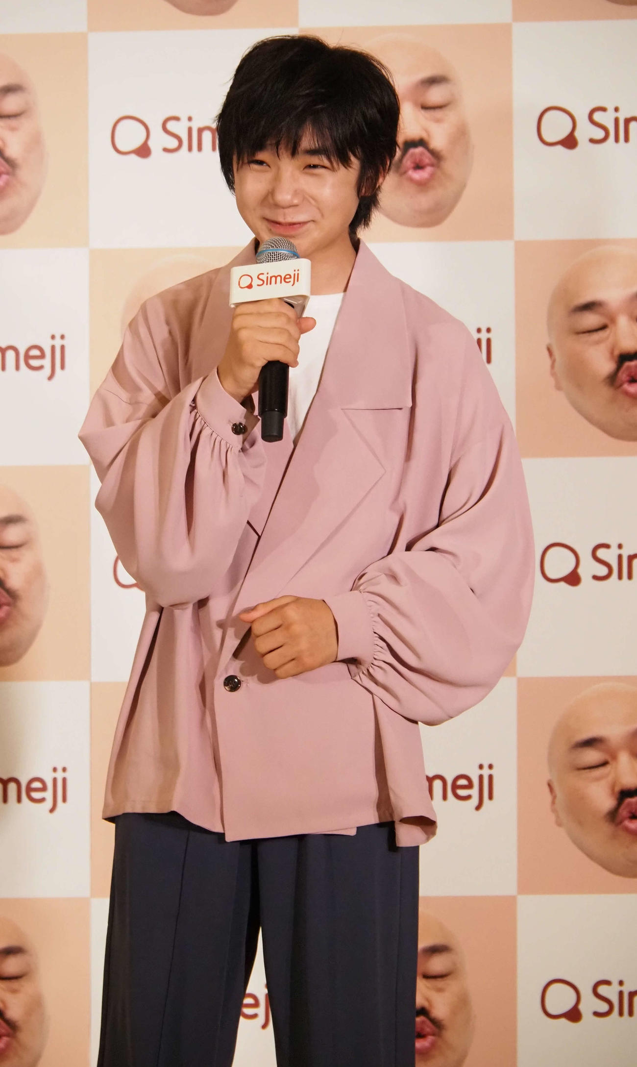 「Simeji新機能キーボードジャック＆クロちゃんコラボ発表会」に出席した寺田心（撮影・遠藤尚子）