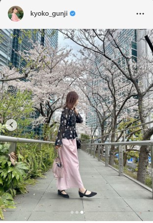 郡司恭子アナのインスタグラムから