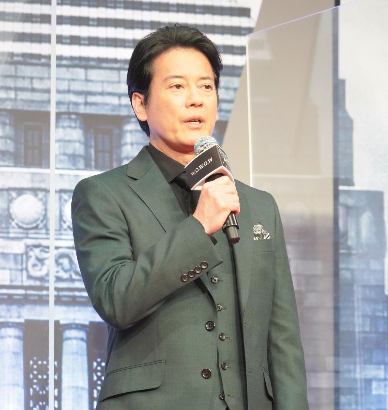 WOWOW連続ドラマW「フィクサー　Season1」の完成披露試写会イベントに出席した唐沢寿明（撮影・佐藤成）