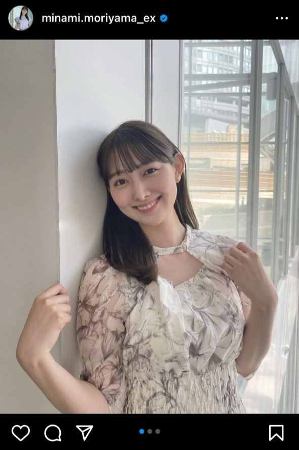 森山みなみアナウンサーのインスタグラムから