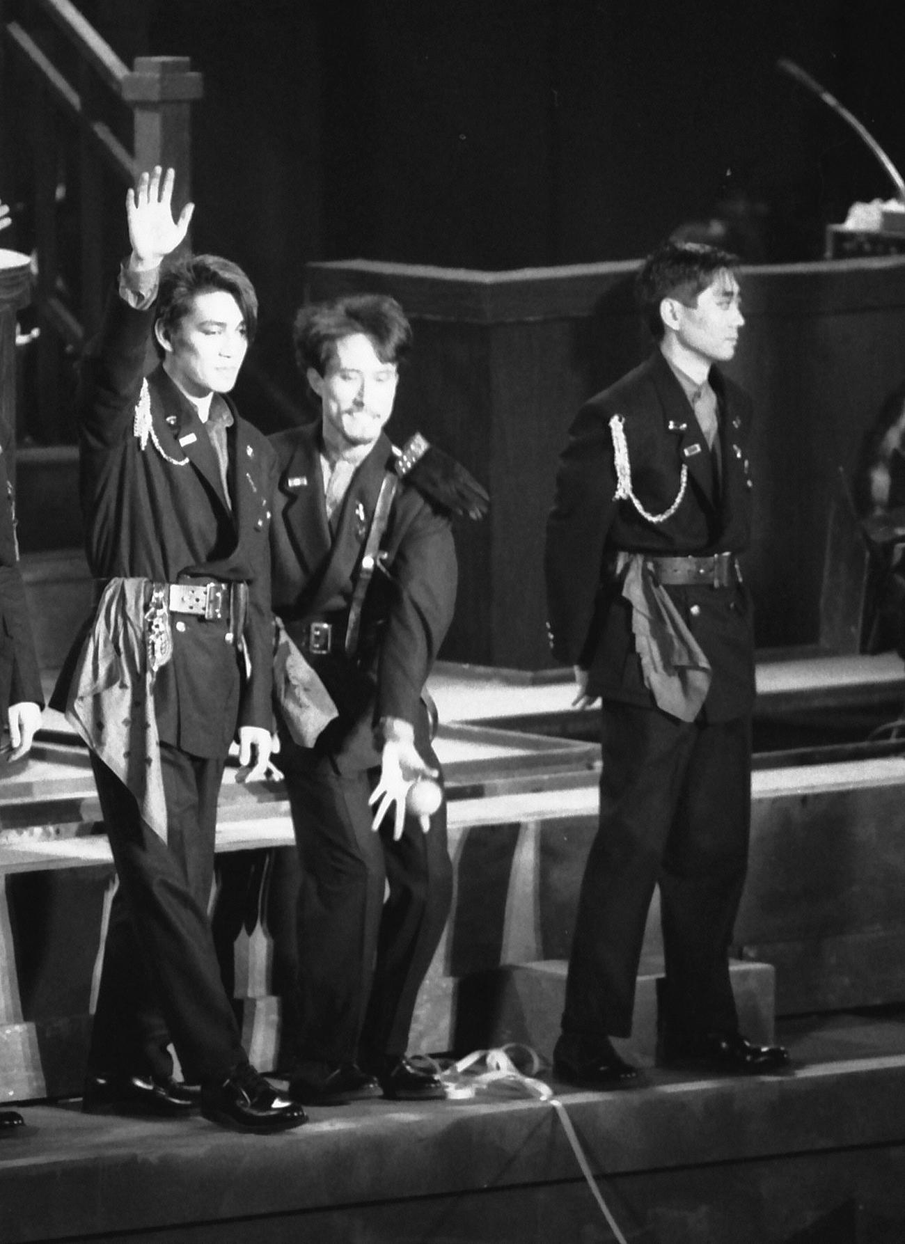 YMOファイナルコンサート　左から坂本龍一さん、高橋幸宏さん、細野晴臣（1983年12月撮影）