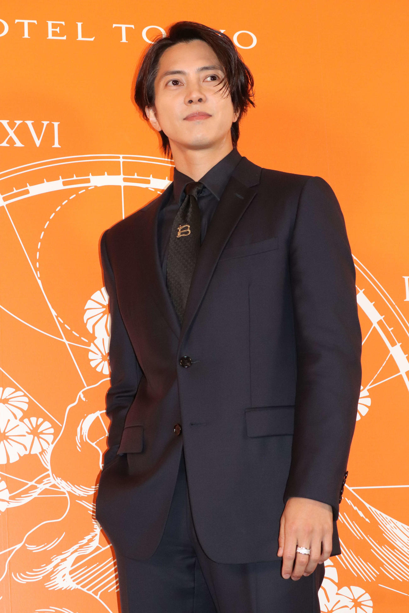 「ブルガリホテル東京」オープニングパーティーに登壇した山下智久（撮影・加藤理沙）