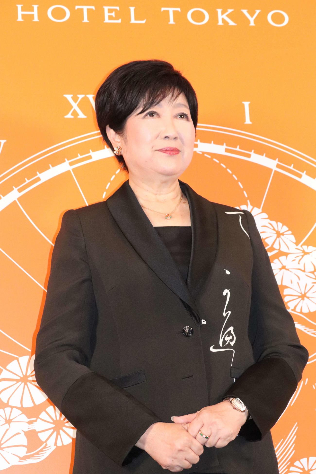 「ブルガリホテル東京」オープニングパーティーに登壇した小池百合子都知事（撮影・加藤理沙）