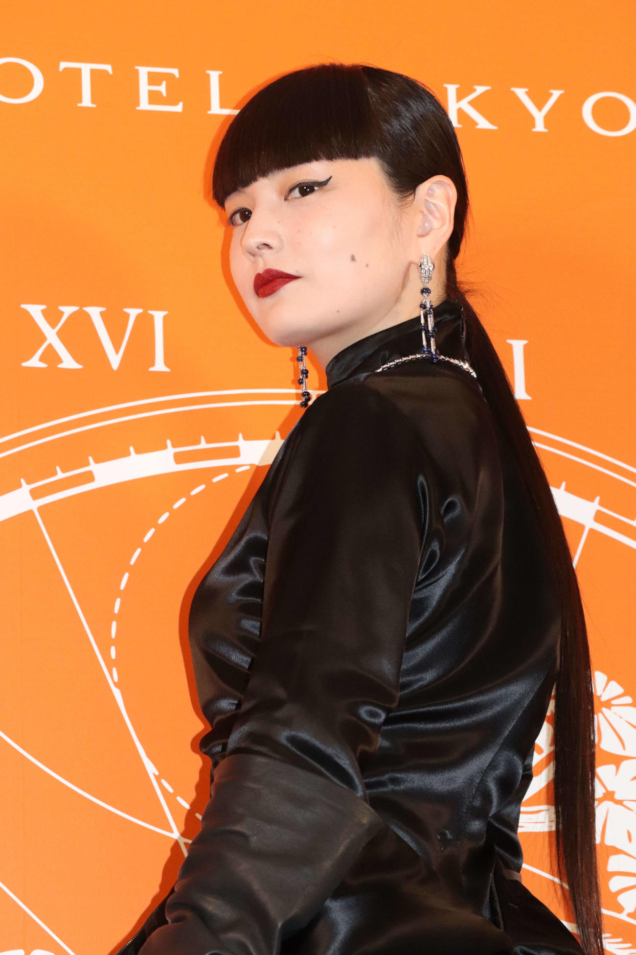 「ブルガリホテル東京」オープニングパーティーに登壇した秋元梢（撮影・加藤理沙）