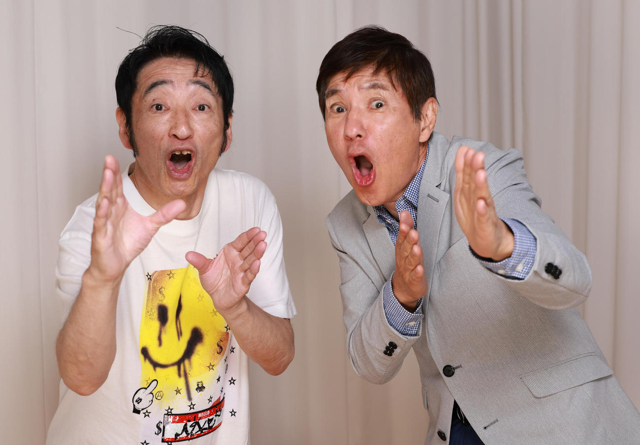 「ピンッ・チョス！」を立ち上げた関根勤（右）とラッキィ池田氏（撮影・中島郁夫）