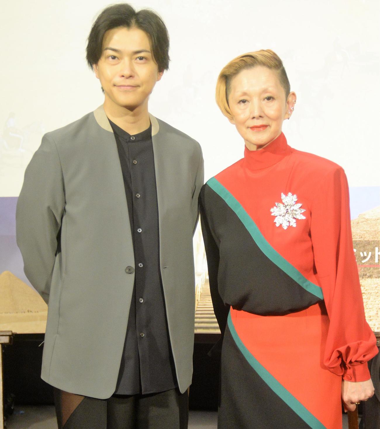 「究極ガイド　2時間でまわるピラミッド」に出席する勝地涼、夏木マリ