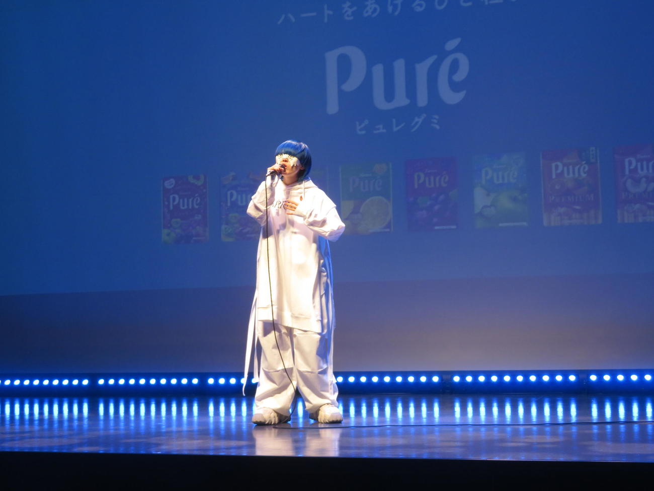 カンロ「ピュレグミ」2023年春新CM発表会に出席したyama（撮影・横山慧）