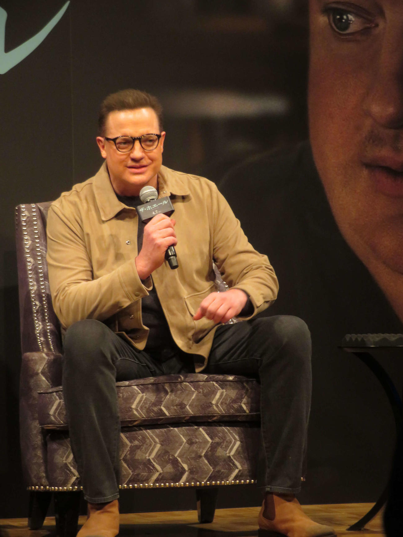 米映画「ザ・ホエール」来日記者会見で熱く語る、ブレンダン・フレイザー（撮影・村上幸将）