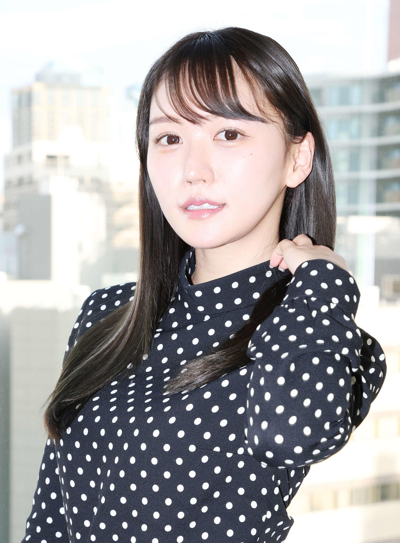 芸能界デビューする橘和奈（撮影・宮地輝）