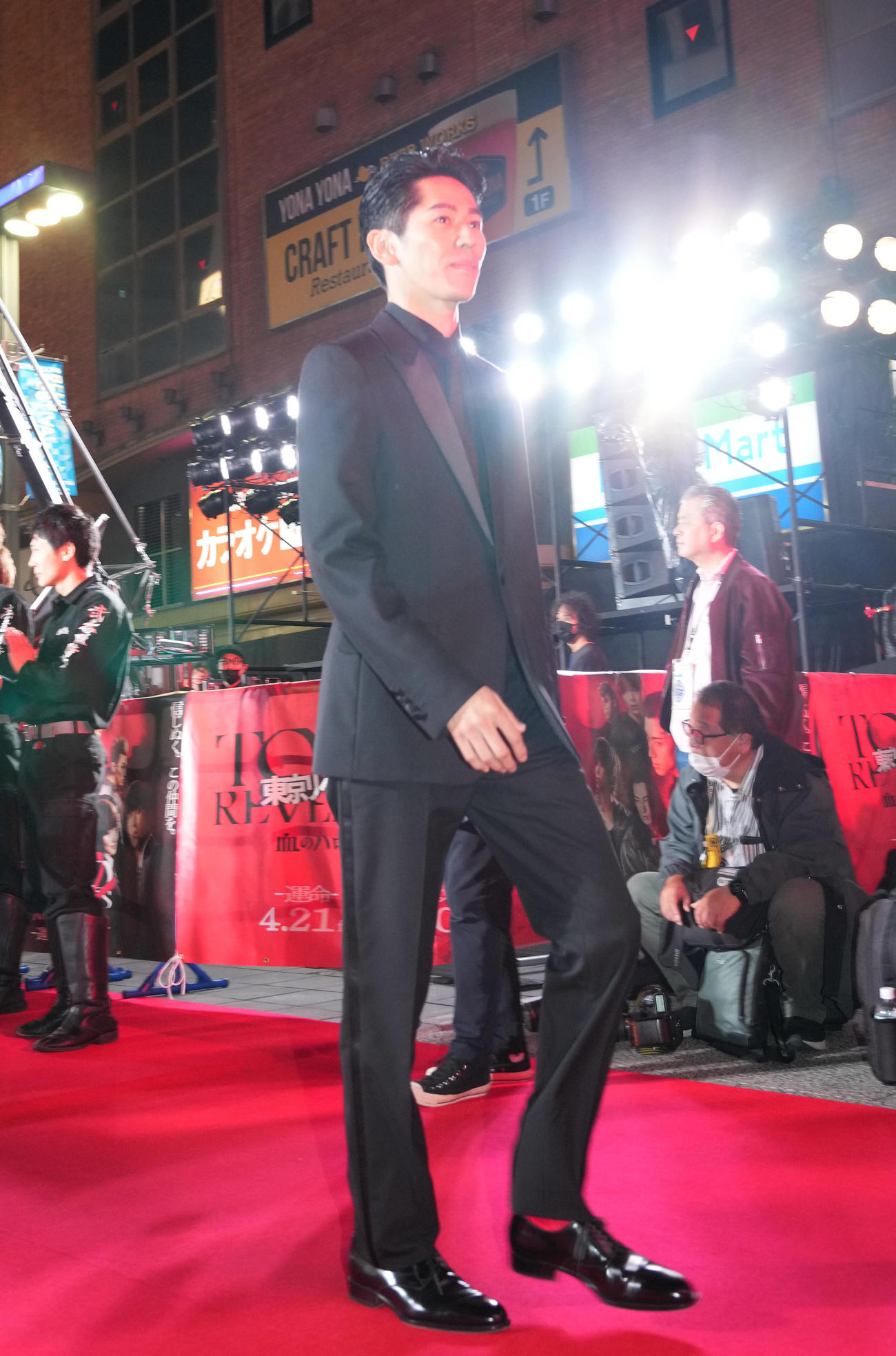 映画「東京リベンジャーズ2　血のハロウィン編－運命－」のレッドカーペットイベントで登壇する永山絢斗（撮影・狩俣裕三）