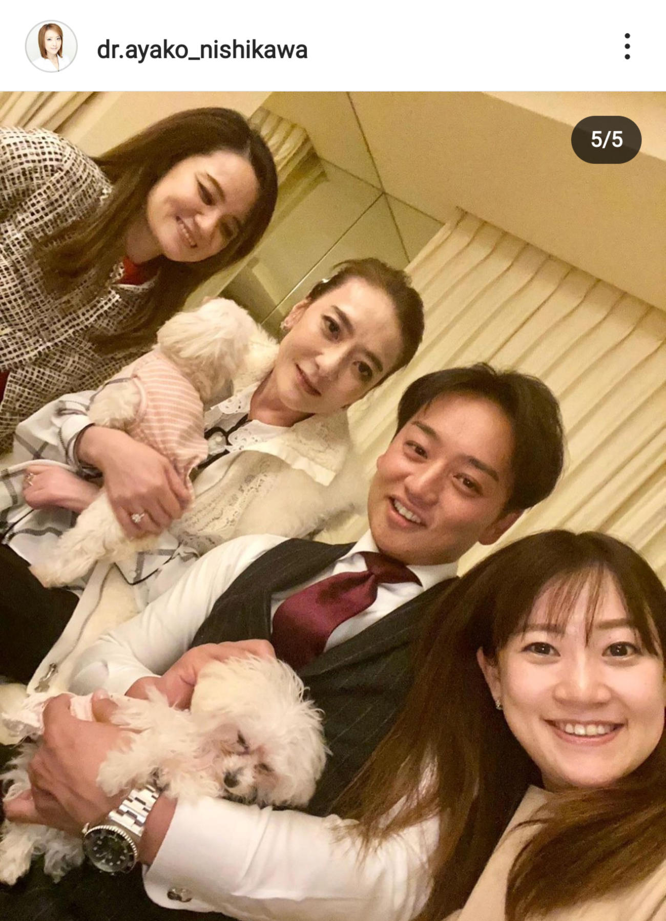 西川史子のインスタグラムから